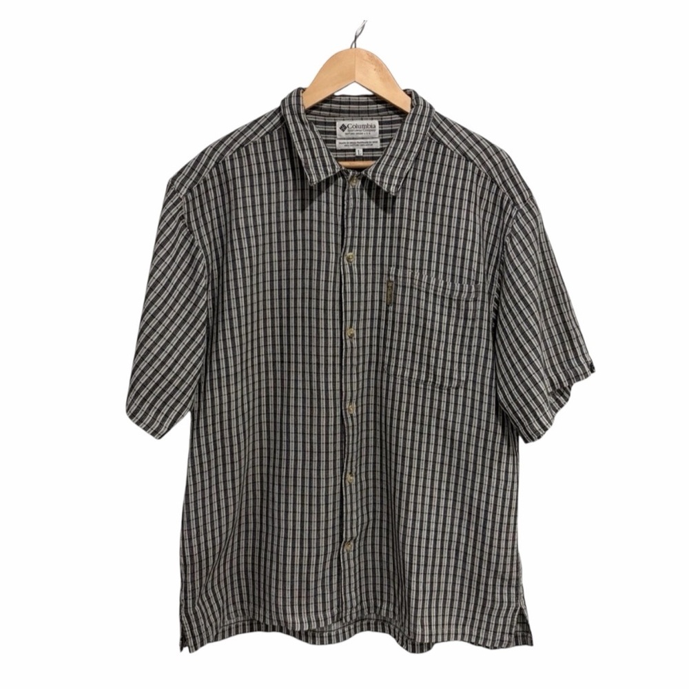 2/$25 Columbia Men's Plaid Short Sleeve Button-Down Shirt 100% Cotton